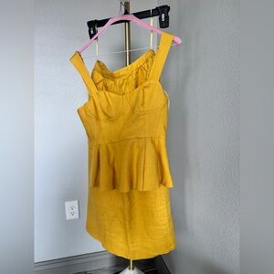 Reformation Mustard Yellow Skirt New